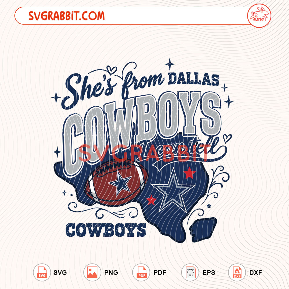 She's From Dallas I Can Tell SVG Shes From Texas SVG digital download for Cricut Silhouette Texas shirts mugs tumblers stickers decals and southern crafts