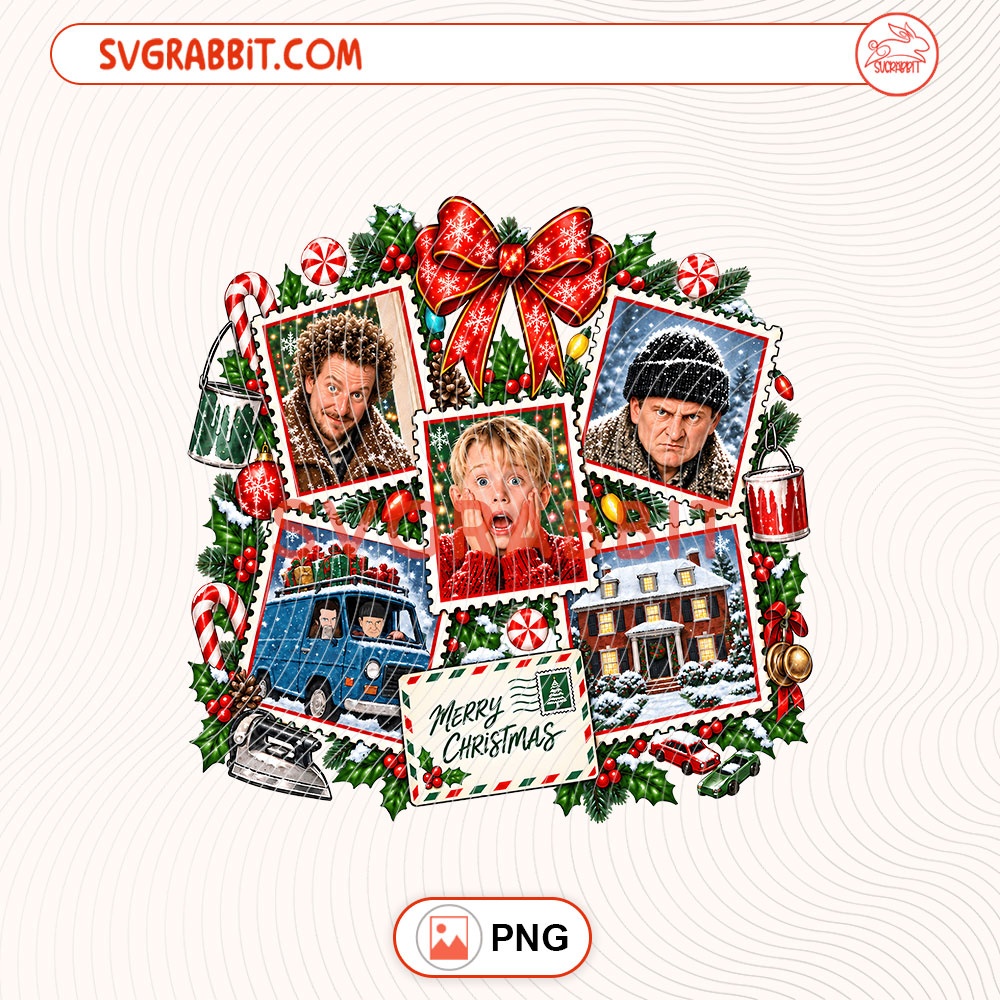 Stamp Home Alone Christmas PNG Christmas Home Alone PNG for shirts mugs tumblers stickers sublimation holiday gifts and festive Christmas crafts