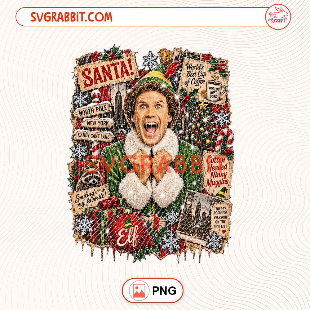 Festive Cousin Eddie Christmas Collage PNG Cousin Eddie PNG for Christmas shirts mugs tumblers stickers sublimation and holiday crafts
