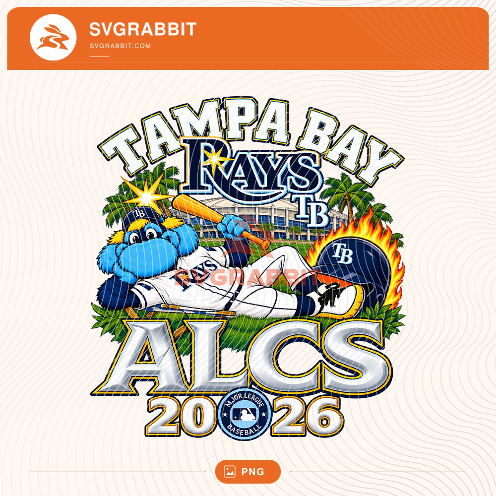 Tampa Bay Rays ALCS 2026 Mascot PNG Tampa Bay Rays PNG for baseball shirts mugs tumblers stickers sublimation postseason gifts and fan crafts