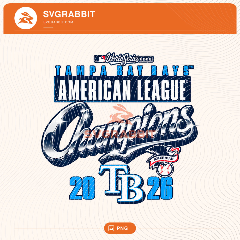 Tampa Bay Rays Fanatics 2026 American League Champions PNG for baseball shirts mugs tumblers stickers sublimation postseason gifts and fan crafts
